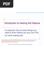 Introduction To Hearing Aid Features