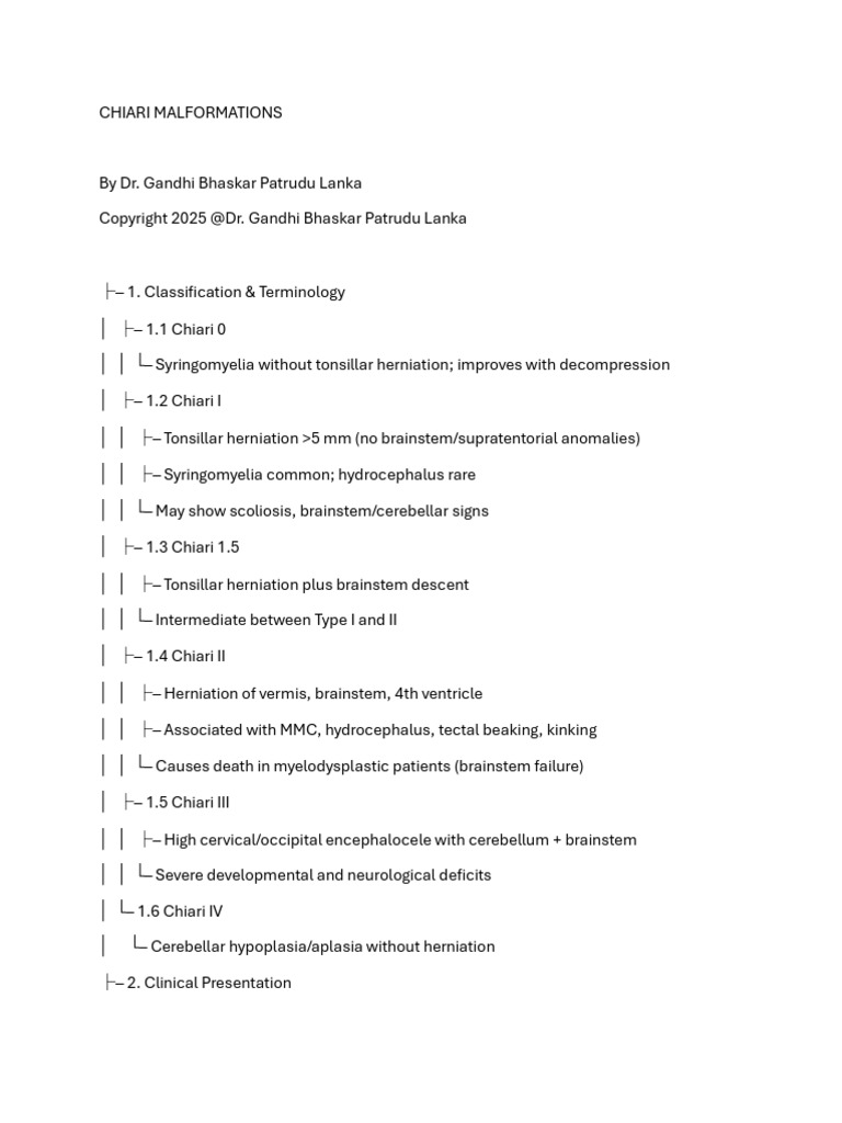Understanding Chiari Malformations | PDF | Diseases And Disorders ...