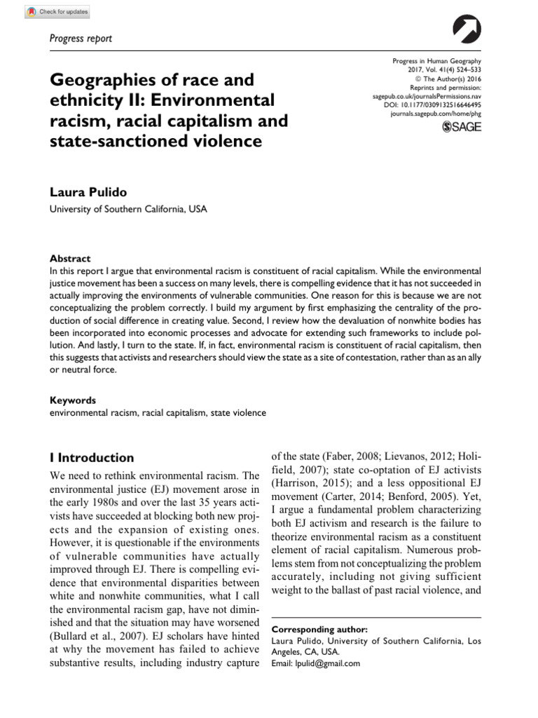 Rethinking Environmental Racism | PDF | Racism | Discrimination & Race ...