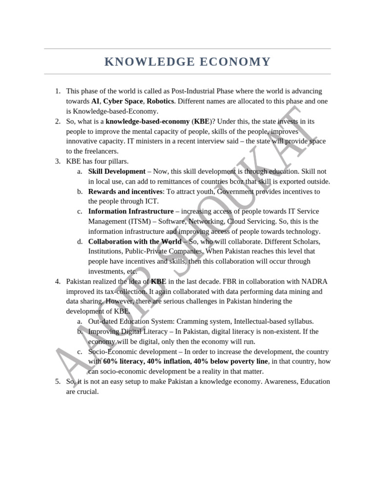 Knowledge Economy | PDF
