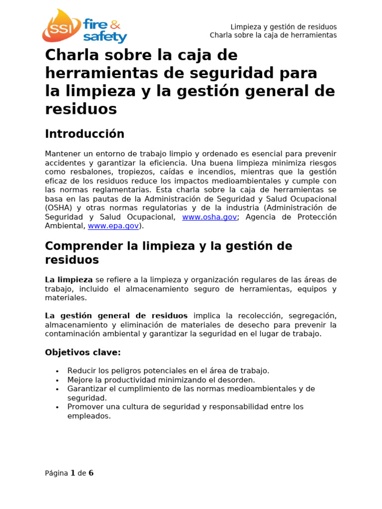 Mejores Prácticas de Limpieza y Residuos | PDF | Residuos | Gestión de ...