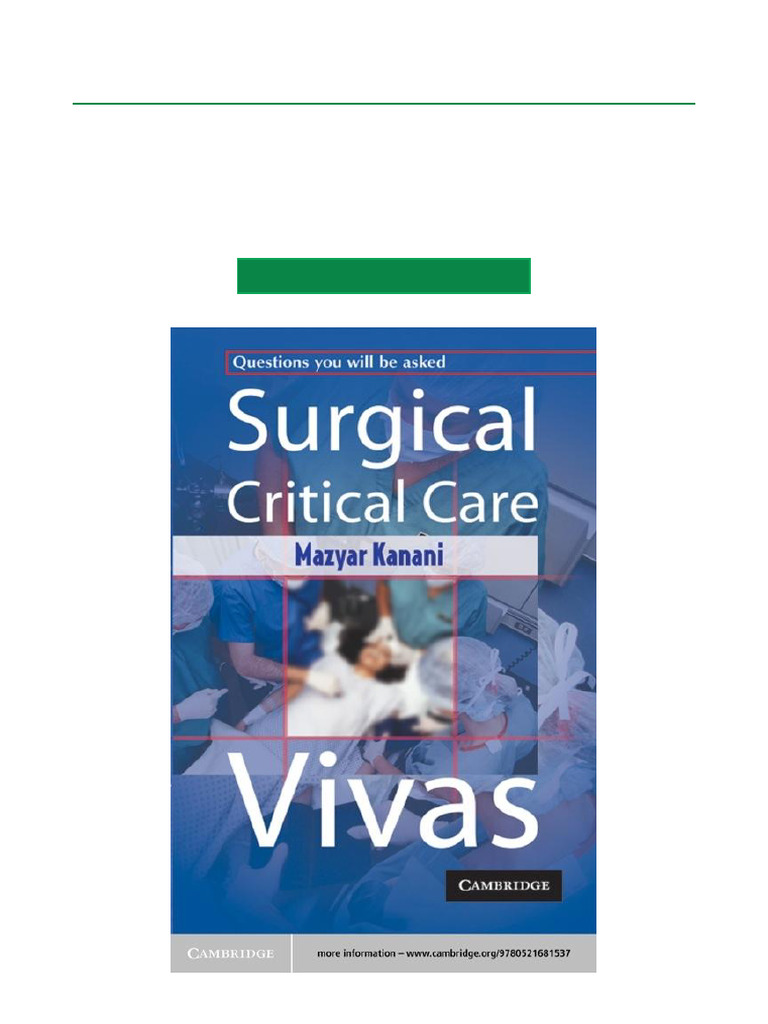 Surgical Critical Care Vivas Guide | PDF | Abdomen | Shock (Circulatory)