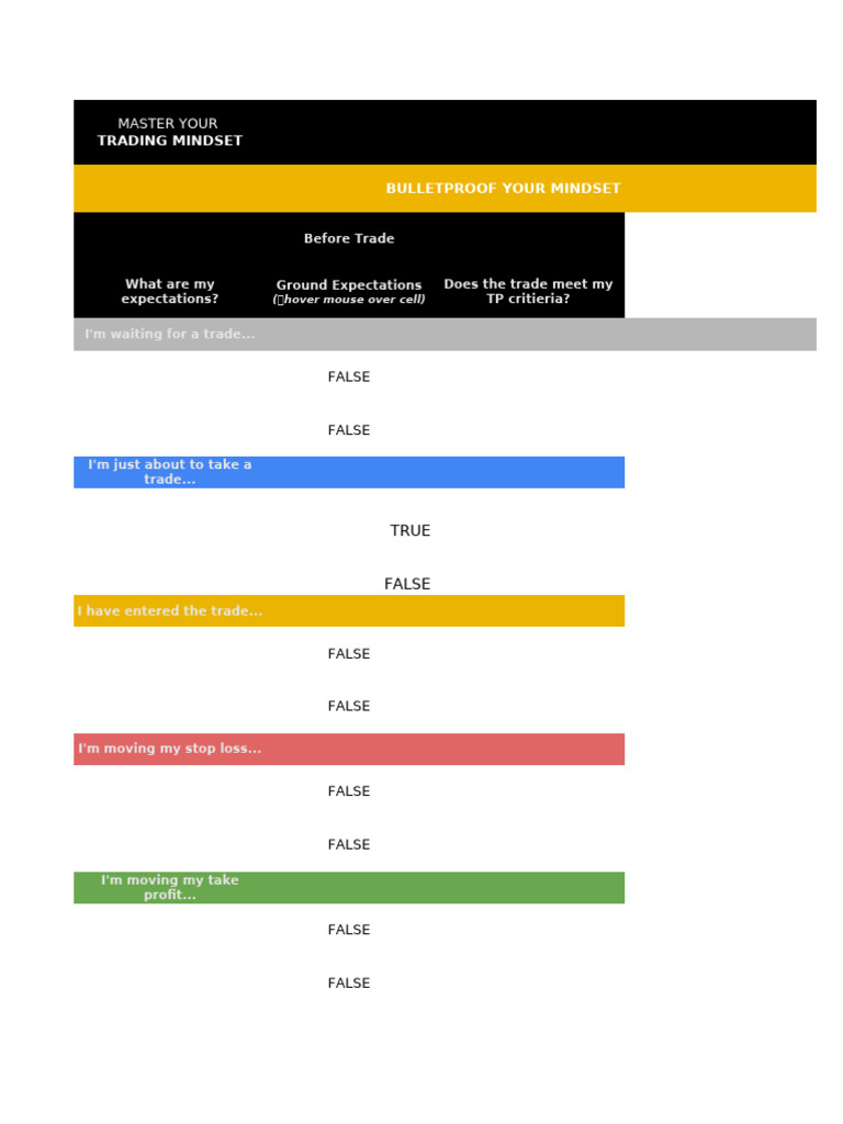 MYTM 2.0 - Bulletproof Your Mindset Tool | PDF