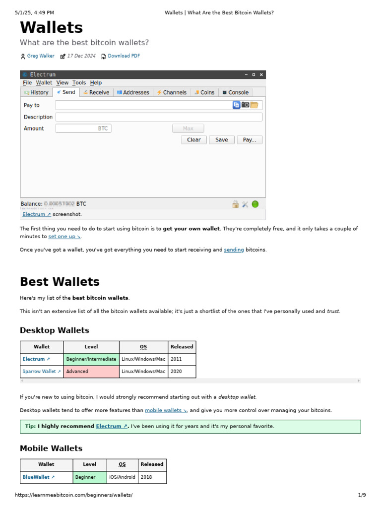 Wallets | PDF | Bitcoin | Computer Security