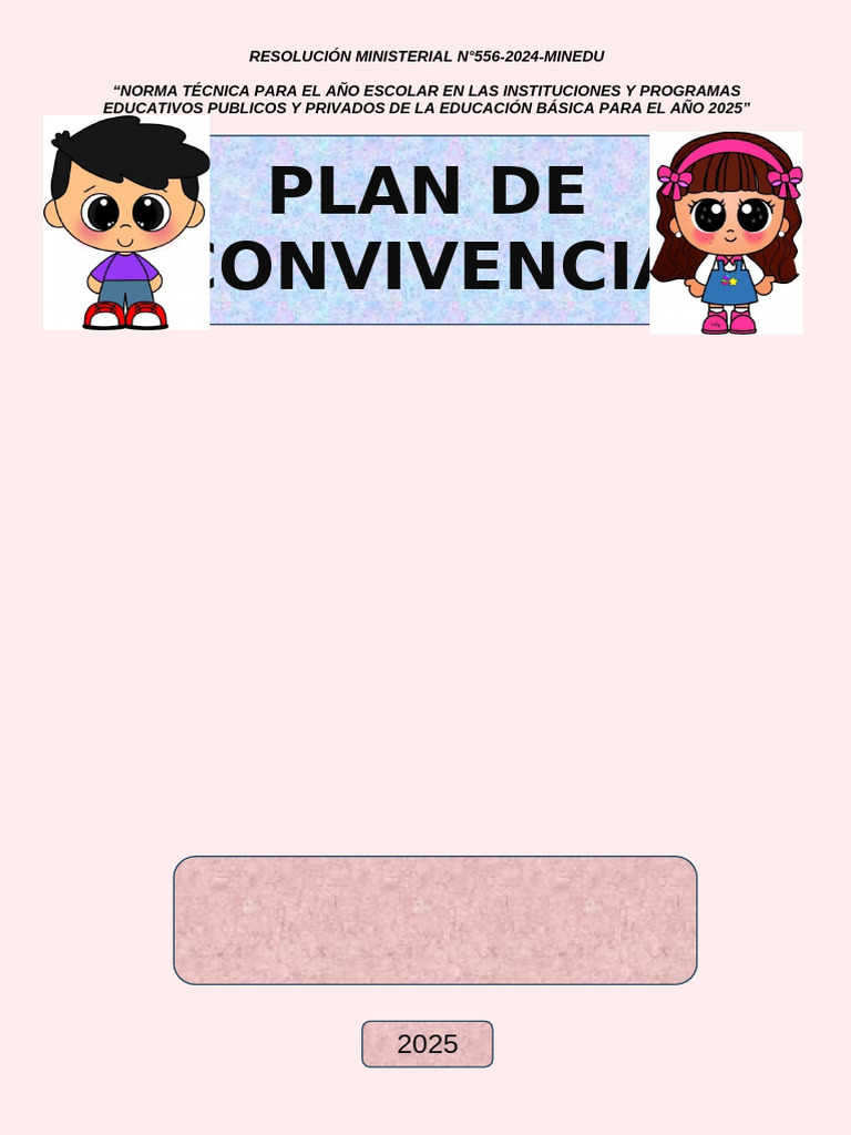Plan de Convivencia Escolar 2025 | PDF | Violencia | Comportamiento