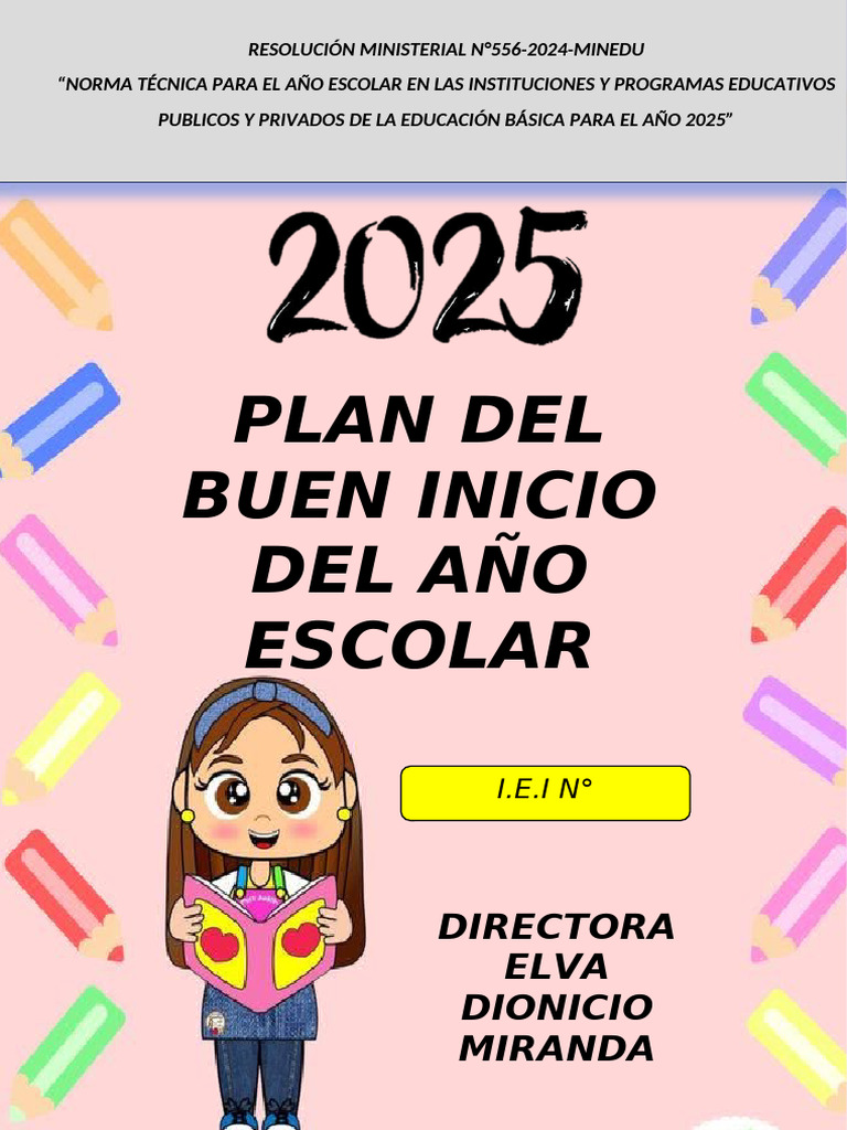 Plan de Buen Inicio Escolar 2025 | PDF | Educación primaria | Escuelas