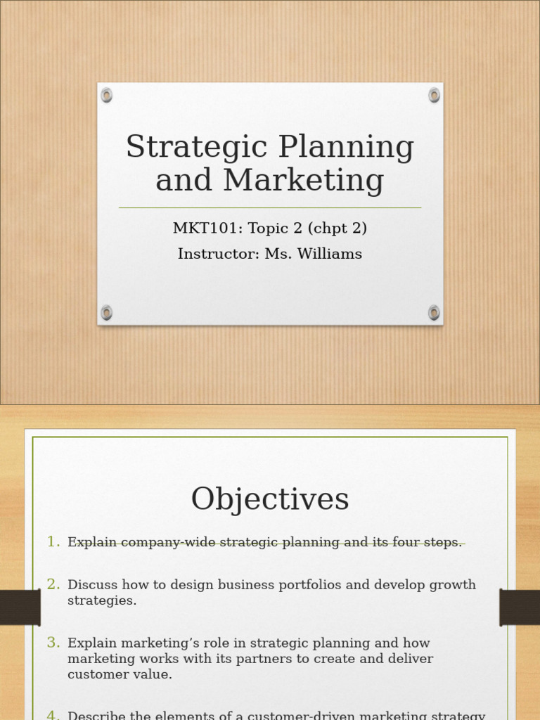 WEEK2 - Strategic Planning and Marketing | PDF | Marketing | Marketing ...