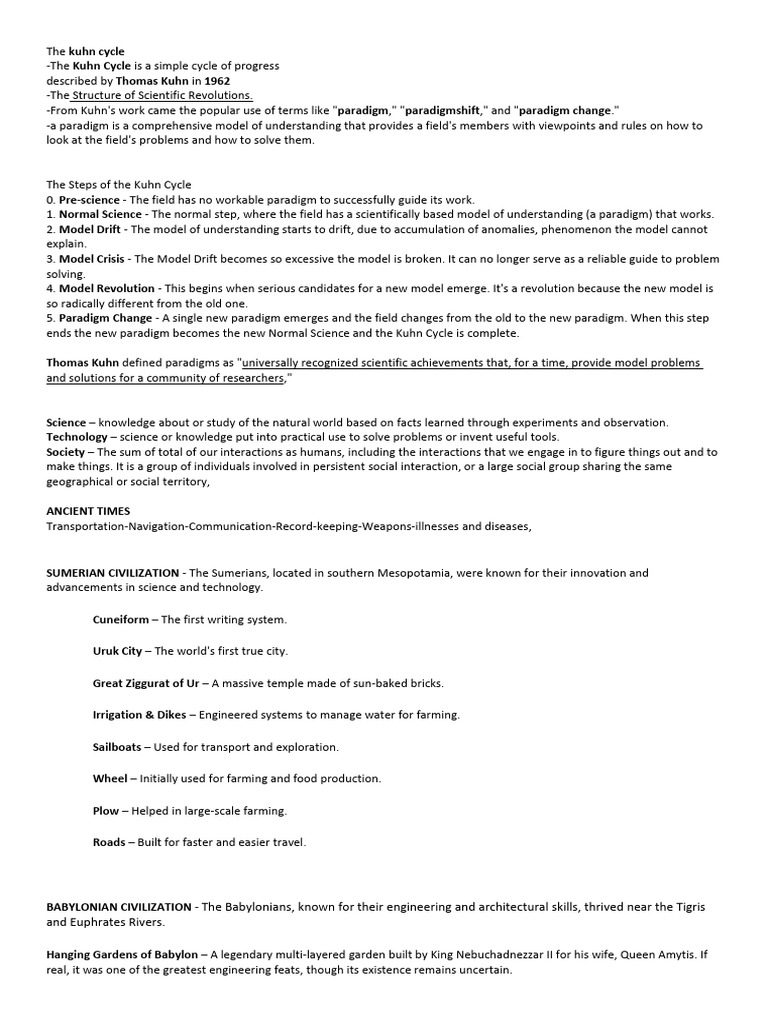 Understanding the Kuhn Cycle in Science | PDF | Paradigm | Science