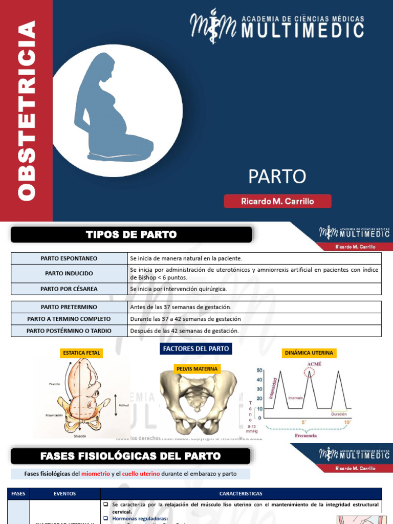Parto Pretermino: Fases y Evaluación | PDF | Parto | Parto prematuro