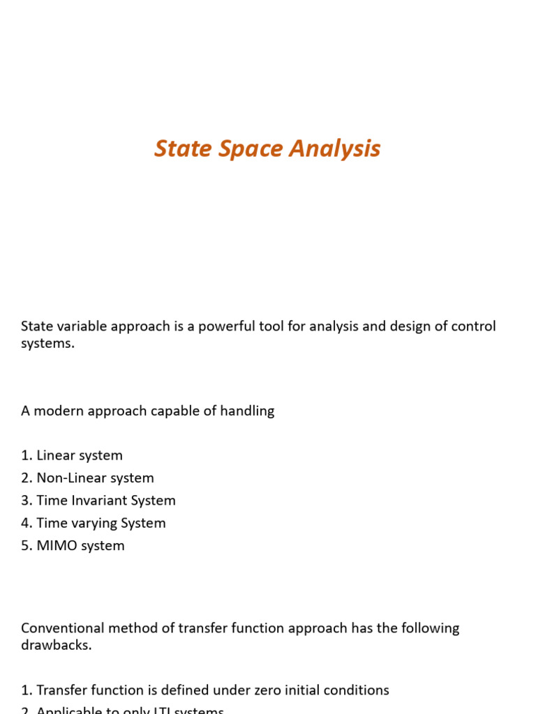 18 State Space Analysis | PDF | Equations | Linear Algebra