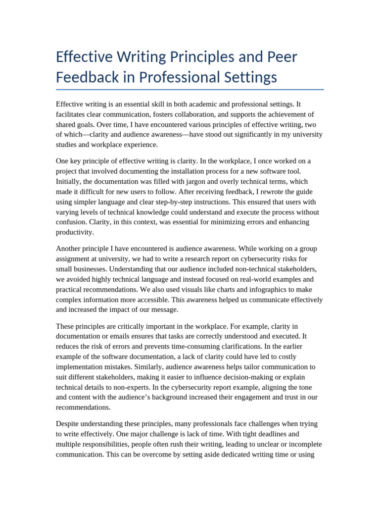 Effective Writing and Feedback Strategies | PDF | Jargon | Communication