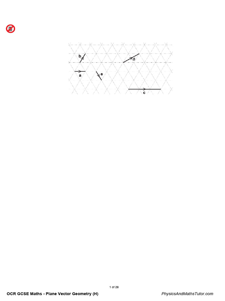 Plane Vector Geometry Exam Guide | PDF | Euclidean Vector | Angle