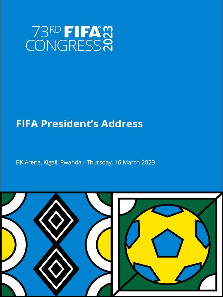 FIFA President's Address in Kigali | PDF | Fifa World Cup | Association ...