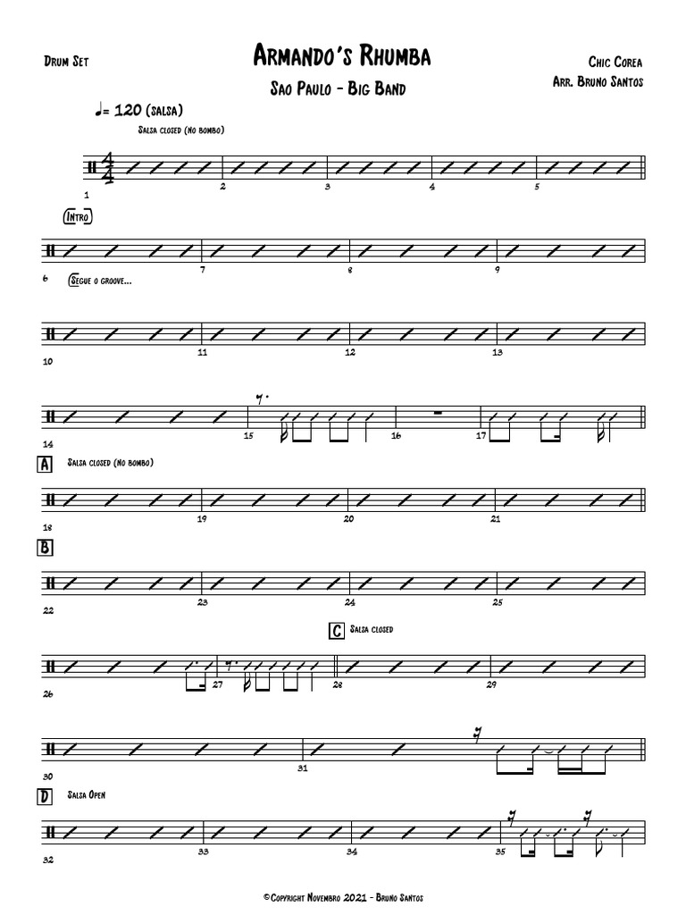 Armando's Rhumba Parts - Drum Set | PDF