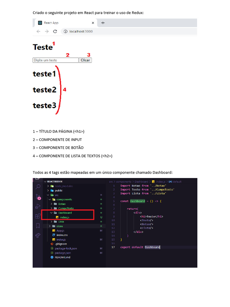Projeto React com Redux: Guia Completo | PDF | Parâmetro (programação ...