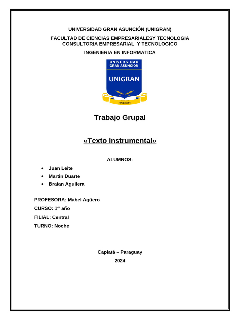 Texto Instrumental | PDF