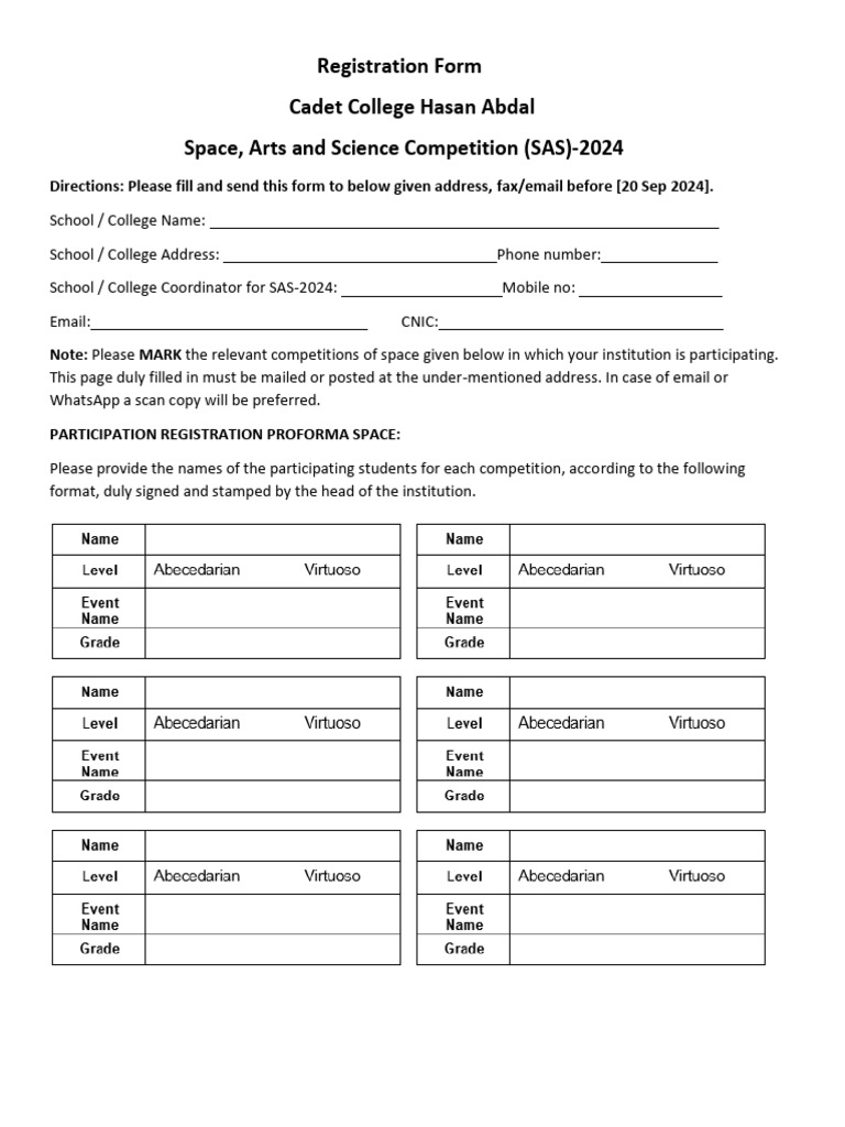 SAS Reg-Form | PDF