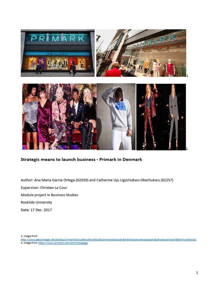 Primark Market Entry Strategy in Denmark | PDF | Strategic Management ...