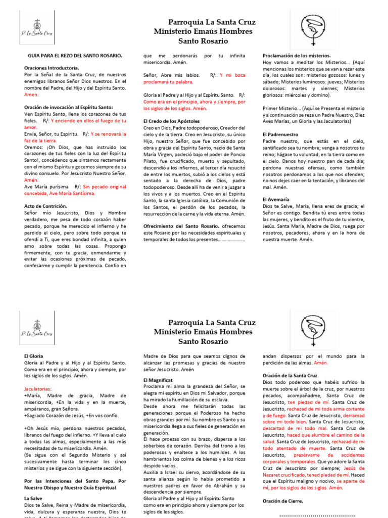 Rosario Emaús 2 | PDF | María, madre de Jesús | orador del Señor
