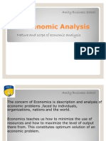 Nature and Scope of Economic Analysis: Amity Business School