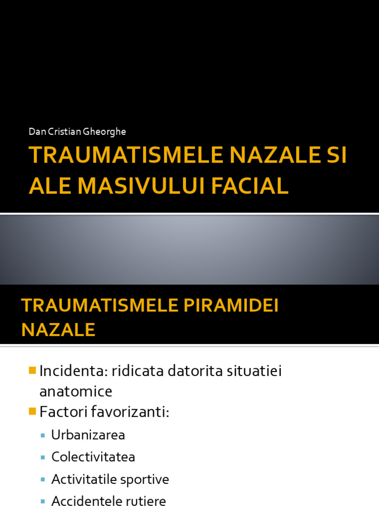 Traumatismele Nazale Si Ale Masivului Facial | PDF