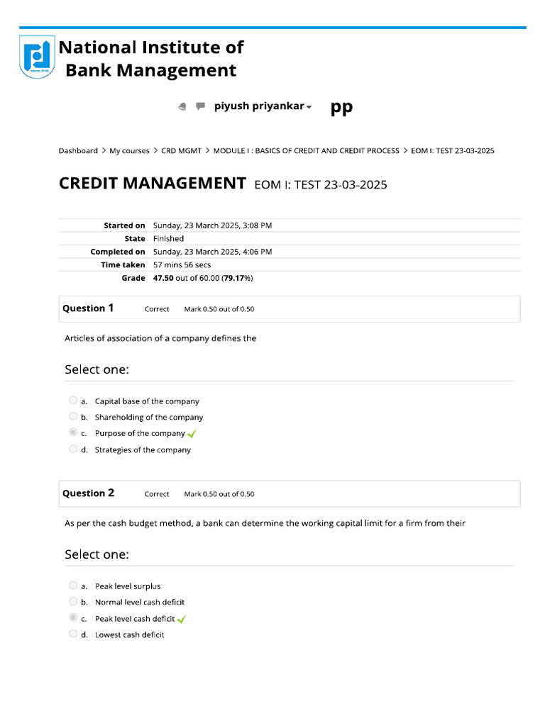Mod 1 Test | PDF