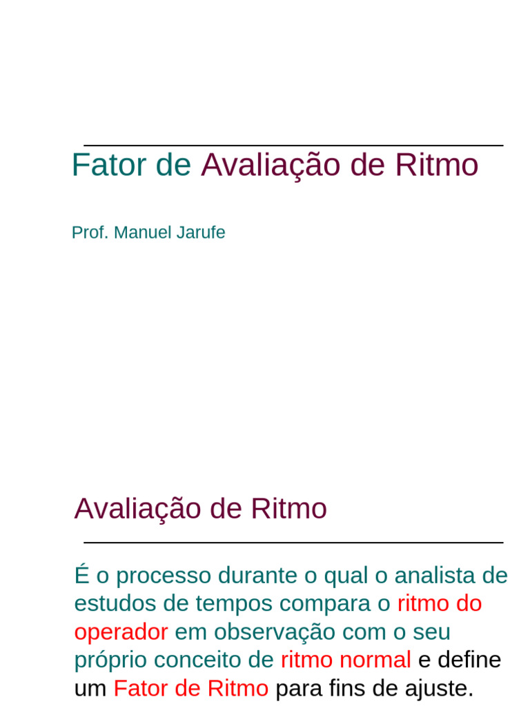 Manueljarufe-Avaliação de Ritmo | PDF | Tempo