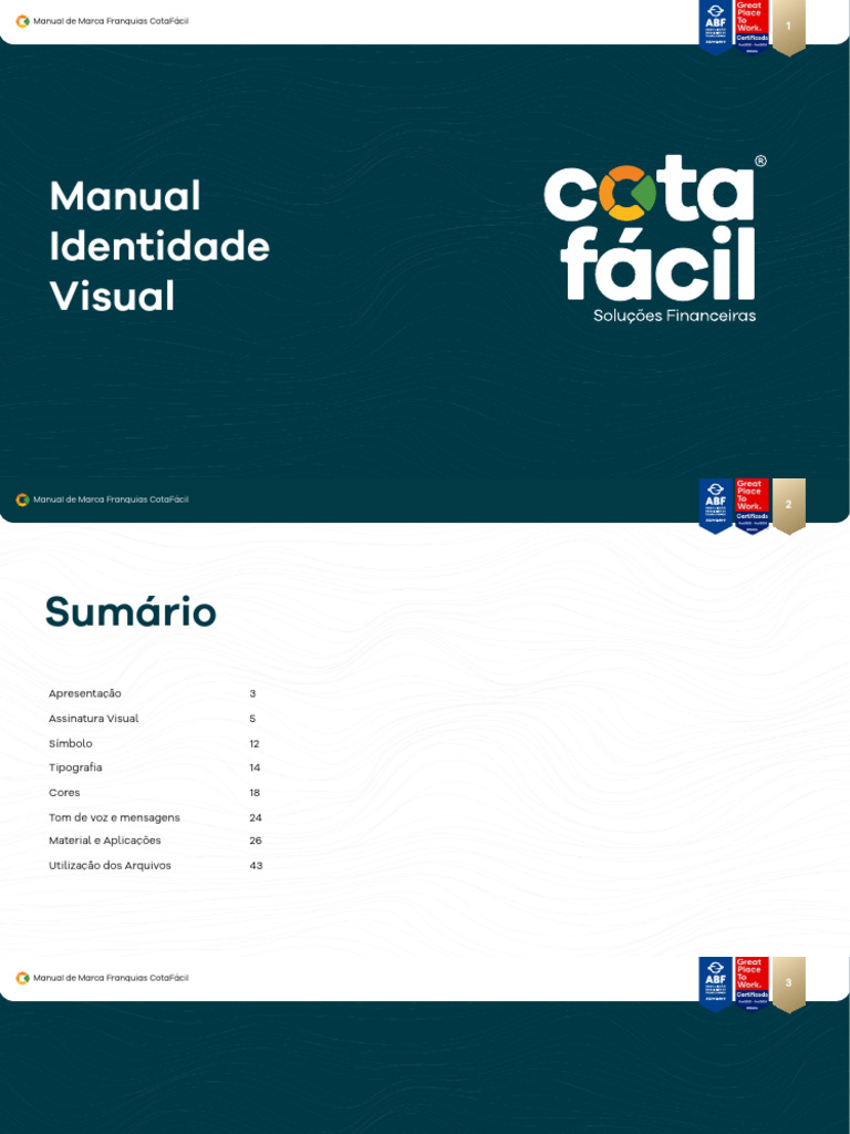 Manual de Identidade Visual CotaFácil | PDF | Modelo de cores RGB ...