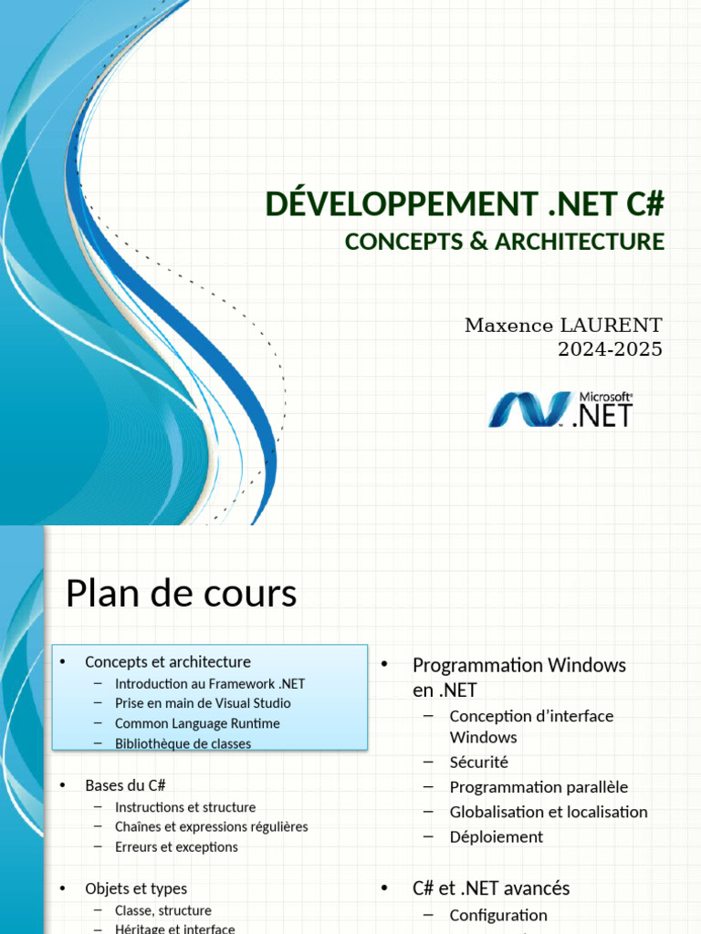 Introduction au développement .NET C# | PDF | Thread (informatique ...