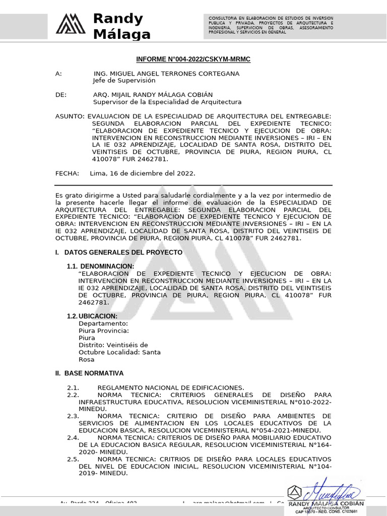 Informe 04 Ie 032 | PDF