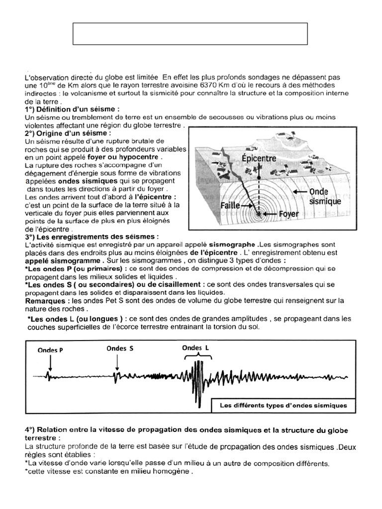 Résumé Structure Du Globe Terrestre PDF — free download