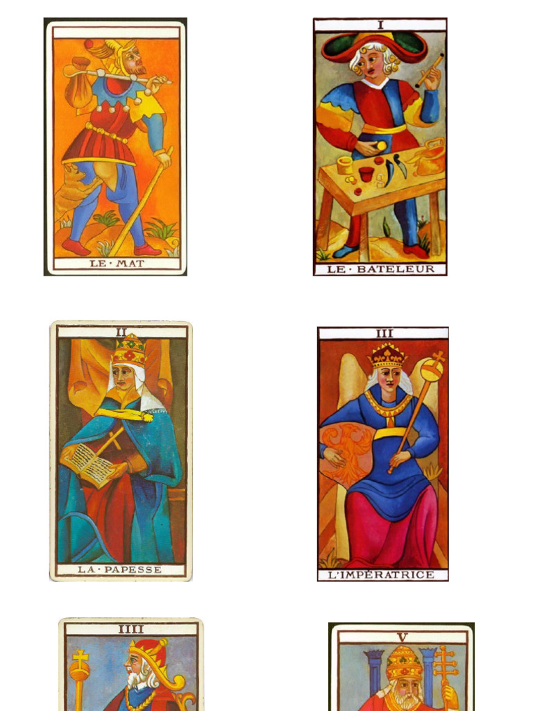 Tarot Marsella Arcanos Mayores Imagenes | PDF