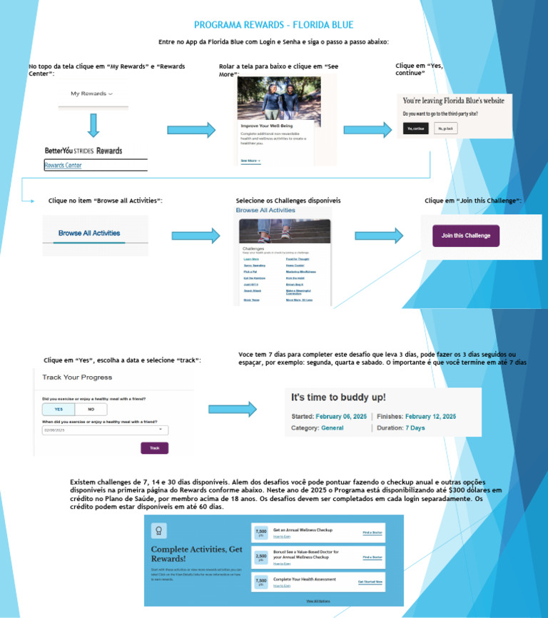 Como Usar o Programa Rewards da Florida Blue | PDF