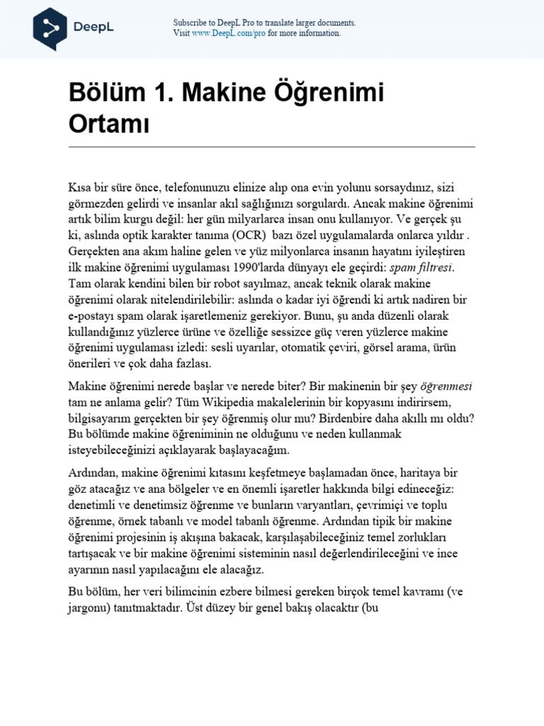 Hands On Machine Learning 1 tr | PDF