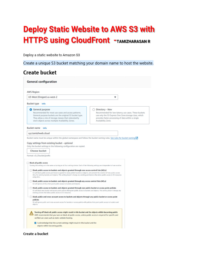 AWS S3 With HTTPS Using CloudFront | PDF