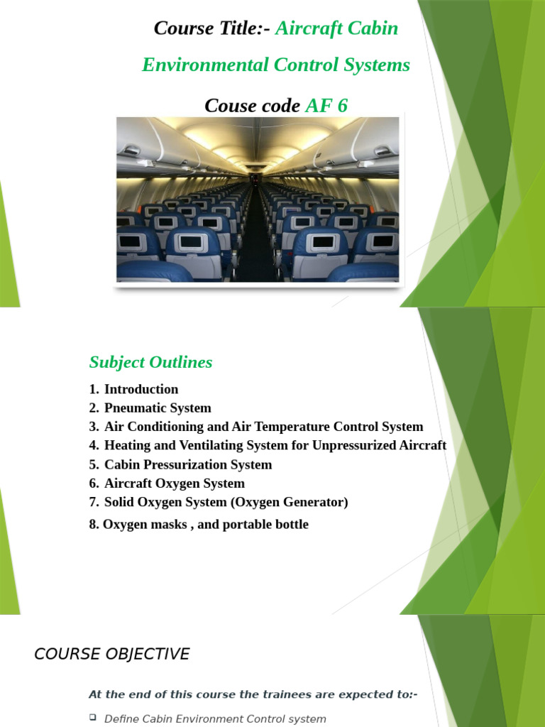 Aircraft Cabin Environmental Control Systems | PDF | Atmosphere Of ...