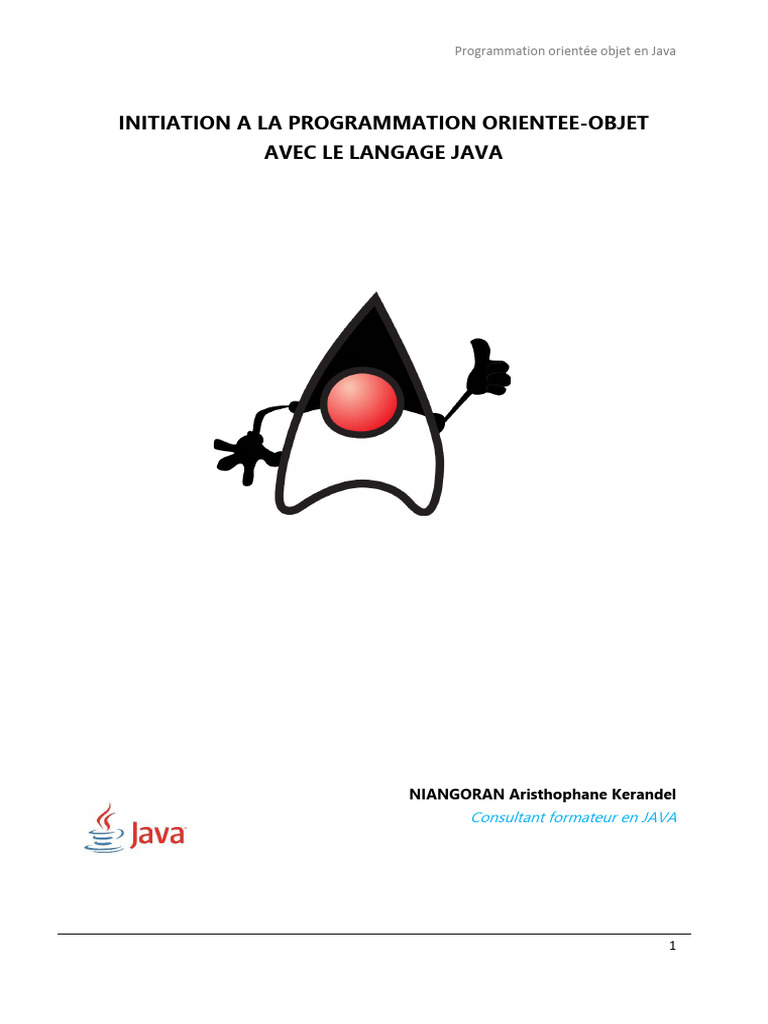 Introduction à la POO en Java | PDF | Java (Langage de programmation ...