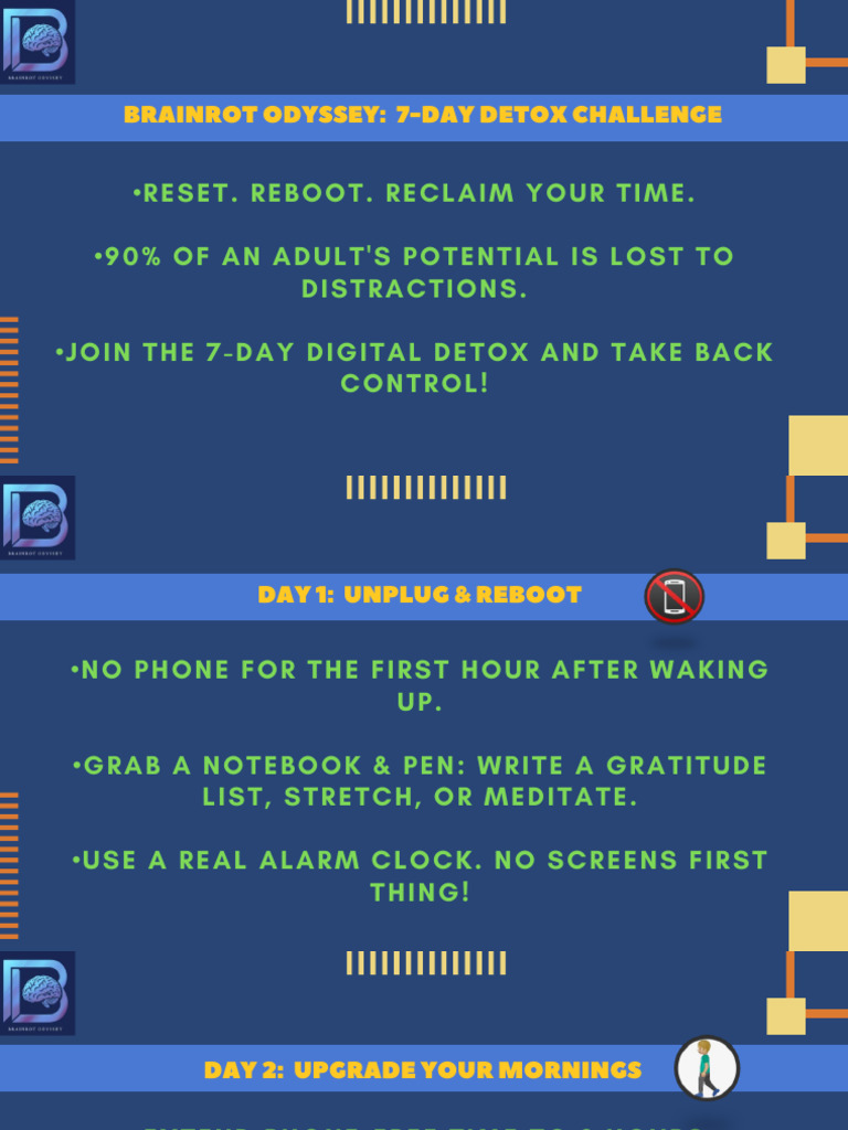 Brain Rot Odyssey, 7 Days Detox Challenge | PDF