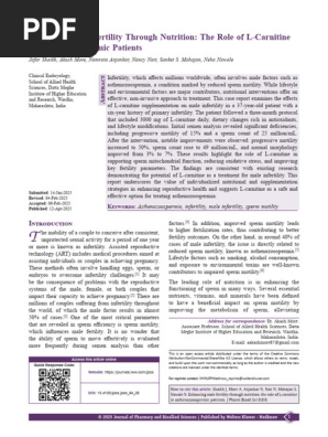 L-Carnitine's Impact on Male Fertility | PDF | Infertility