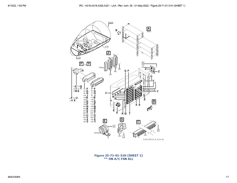 IPC A318-A321 Figure 25-71-01-31H | PDF | Airliner | Jet Aircraft