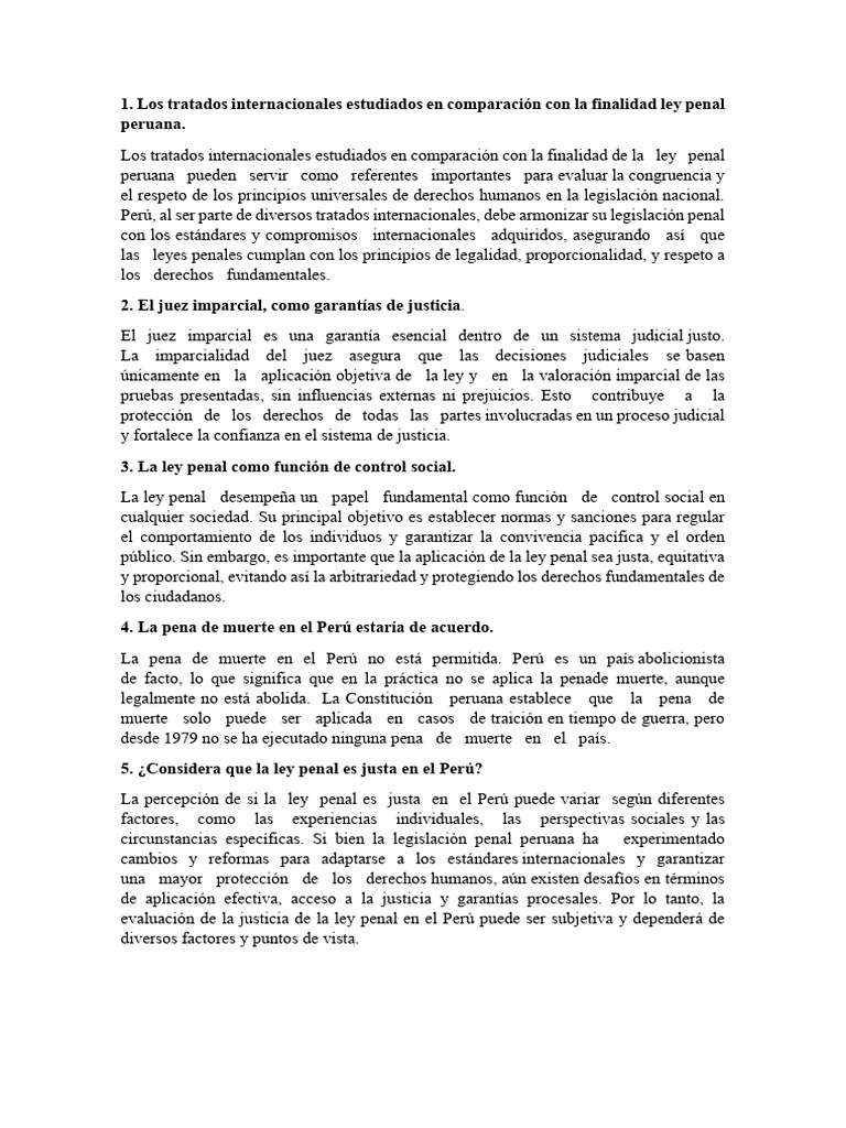 Ley Penal y Derechos Humanos en Perú | PDF | Derecho penal | Justicia