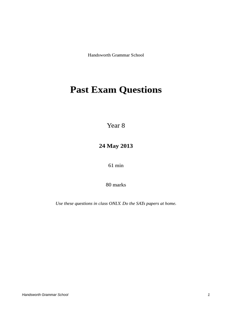 Y8 Past Exam Questions v2 QP | PDF | Sodium Hydroxide | Milk