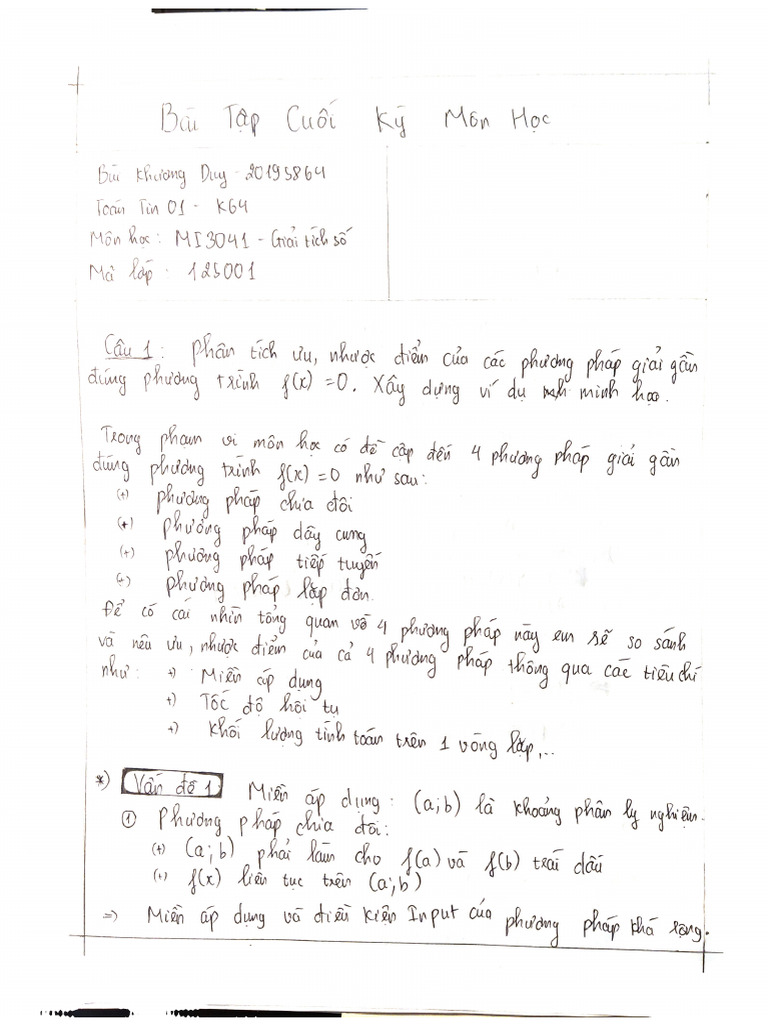 Image Đỗ Minh Phương image beautiful image beautiful - Giải tích số CK | PDF
