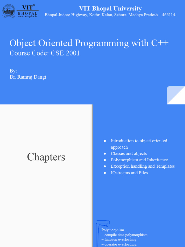 OOPs With C - CSE 2001 - Unit 3 | PDF | Inheritance (Object Oriented ...