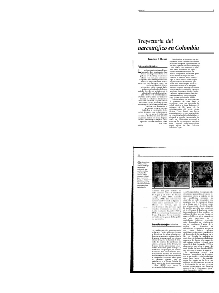Historia del narcotráfico en Colombia | PDF | Coca | Comercio ilegal de ...