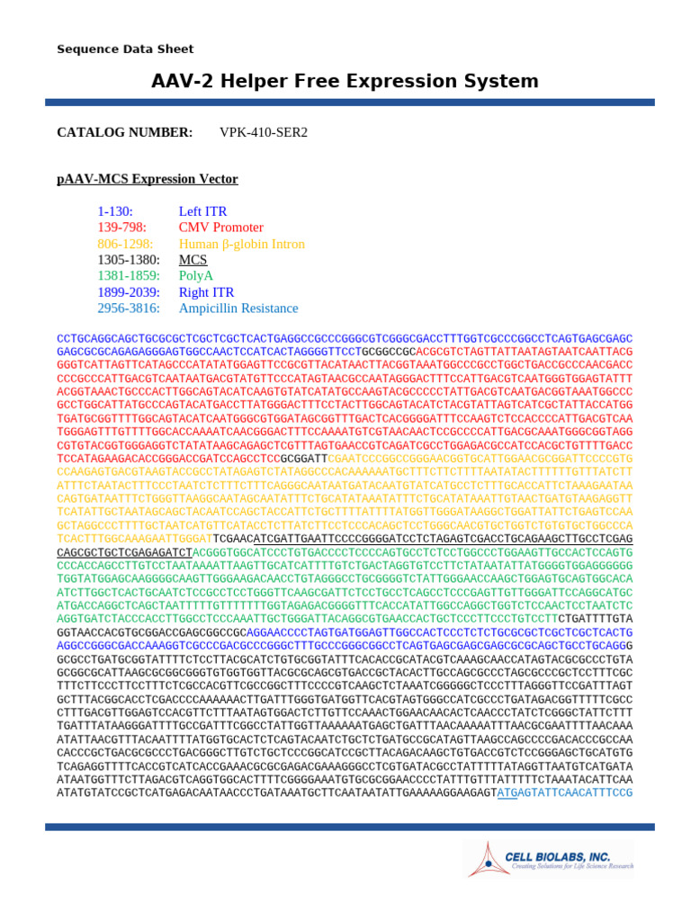 VPK-410-SER2 Sequences | PDF | Health Sciences | Life Sciences