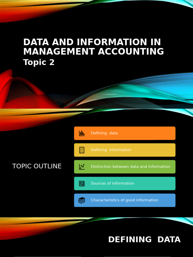 Understanding Data and Information in Management Accounting | PDF ...