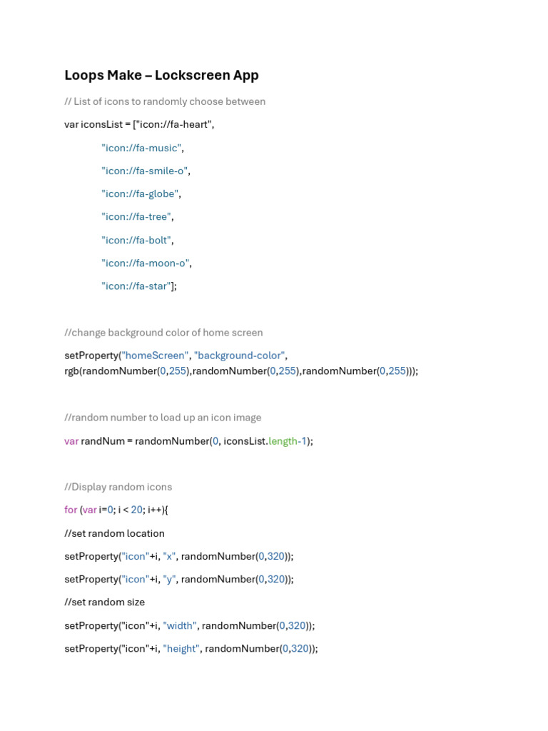 Loops Make - Lockscreen App | PDF