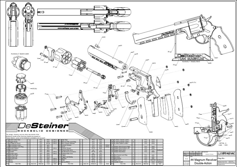 DeSteiner .44 Magnum Revolver Design | PDF | Revolver | Handgun