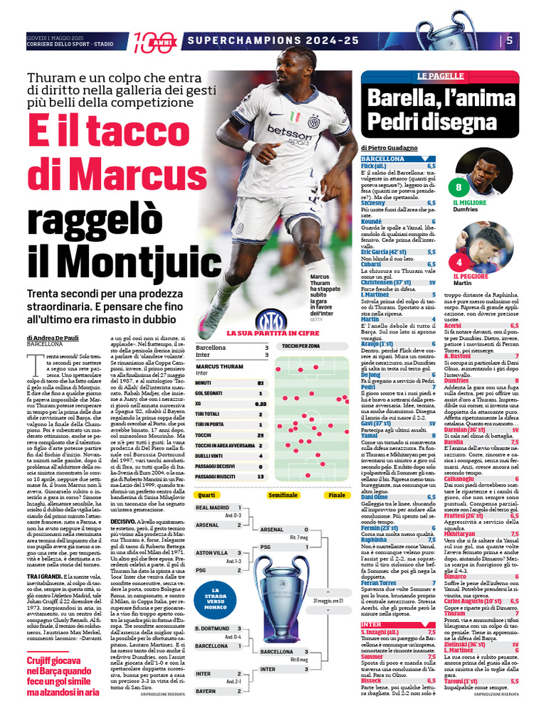 Corriere Dello Sport Stadio 2025-05-01 - Partie3 | PDF